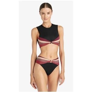 NWOT Robin Piccone L Billie Rose Hi Waist Bottom 128249